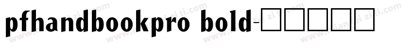 pfhandbookpro bold字体转换
